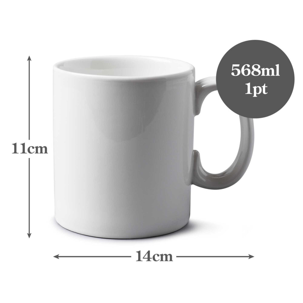 WM Bartleet & Sons 1 Pint Porcelain Mug -  White