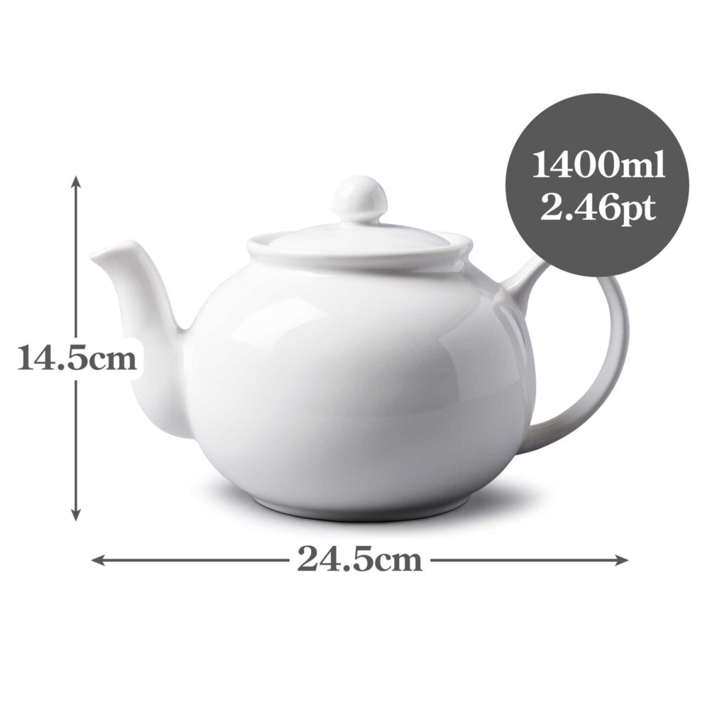 WM Bartleet & Sons 1.5l Porcelain Teapot -  White