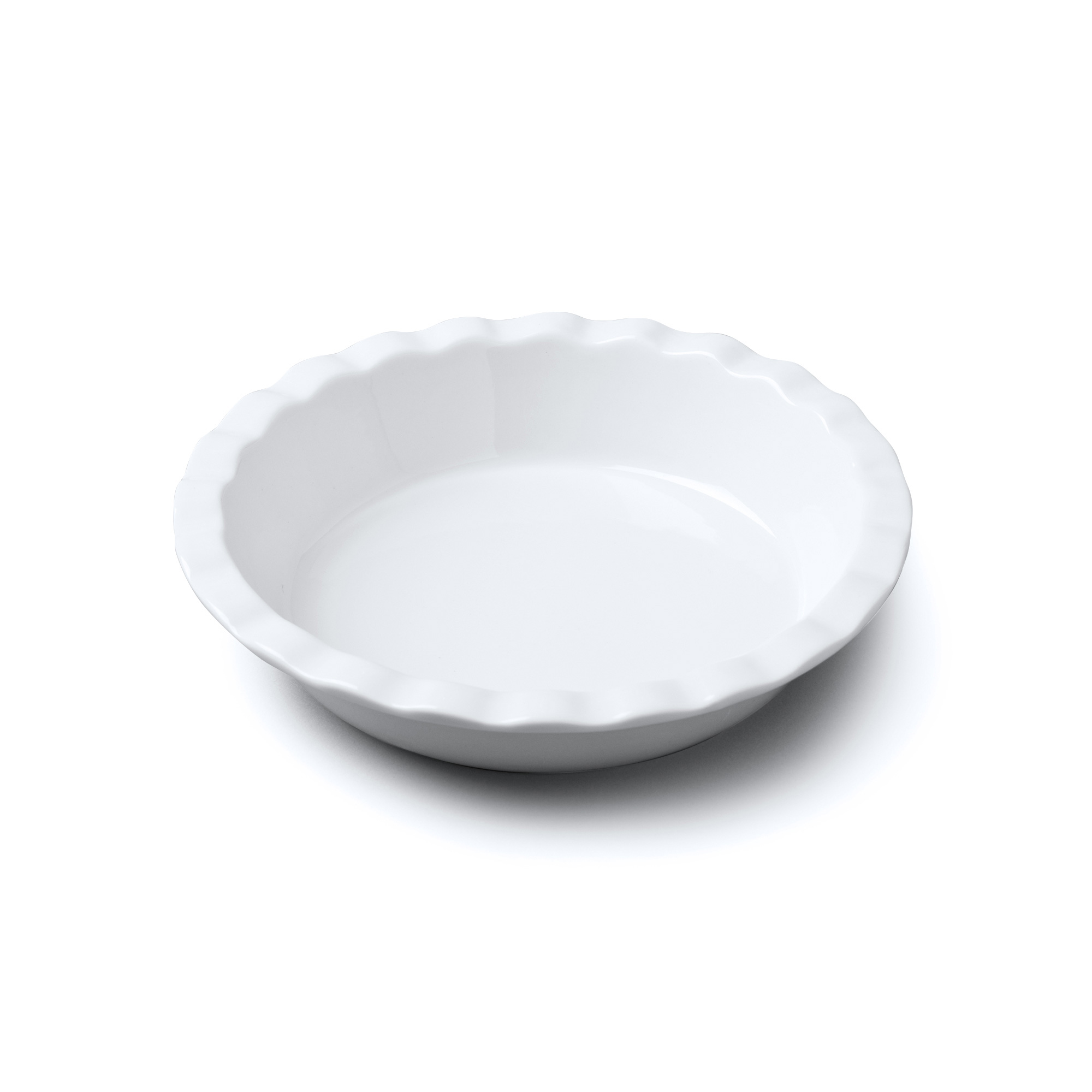 WM Bartleet & Sons 20cm Porcelain Crinkle Edged Pie Dish - White