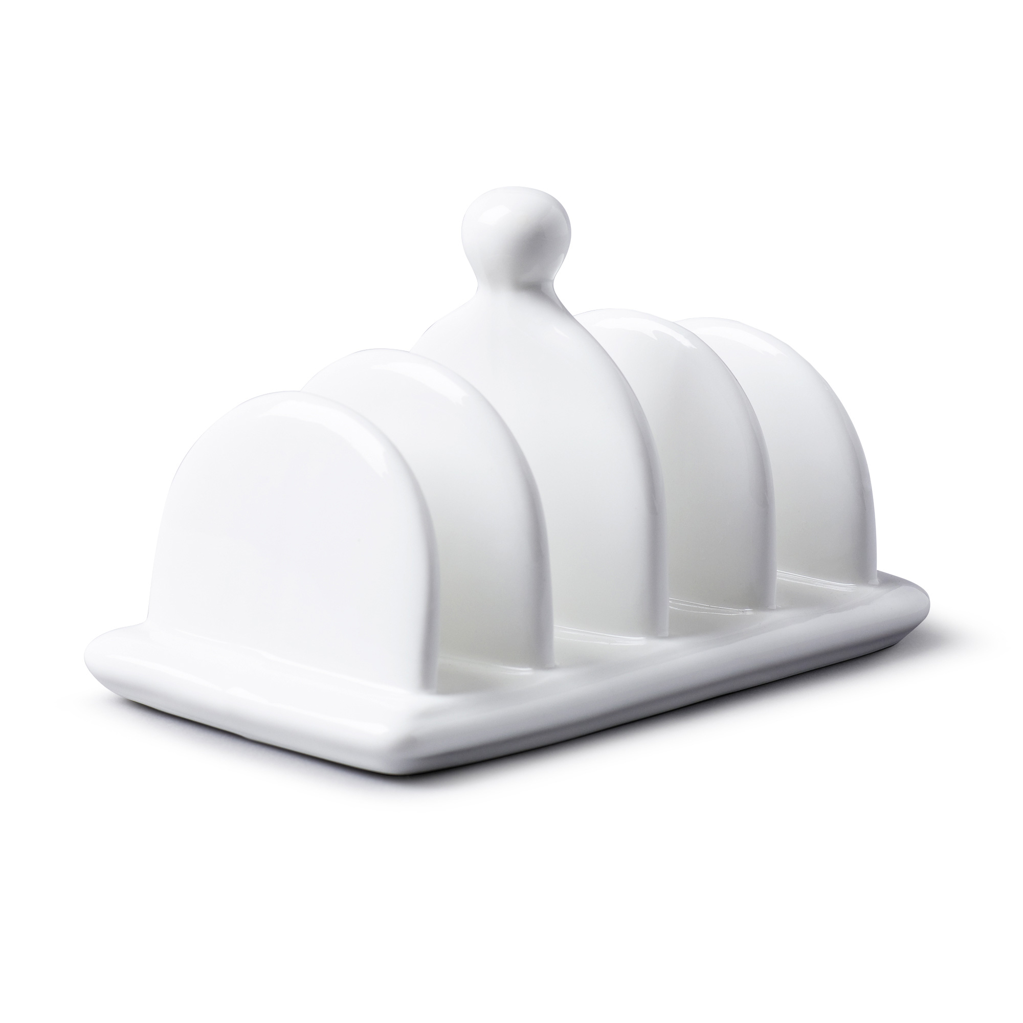 WM Bartleet & Sons Porcelain Toast Rack - White