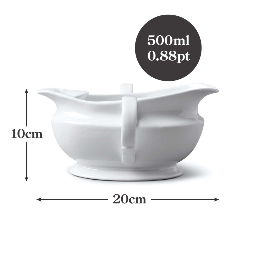 WM Bartleet & Sons 500ml Porcelain Gravy Fat Separator -  White