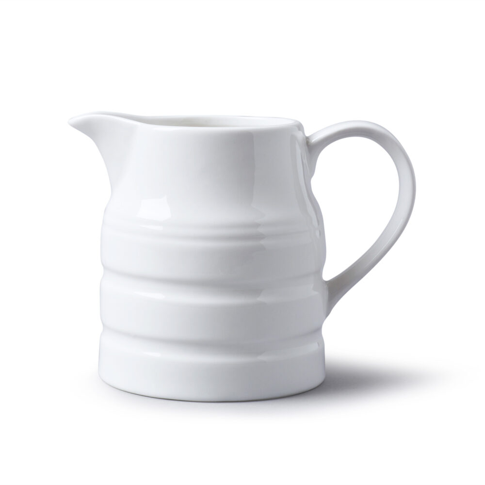 WM Bartleet & Sons 1 Pint Porcelain Churn Jug -  White