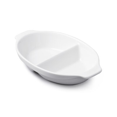 WM Bartleet & Sons 22cm Porcelain Divider Dish -  White