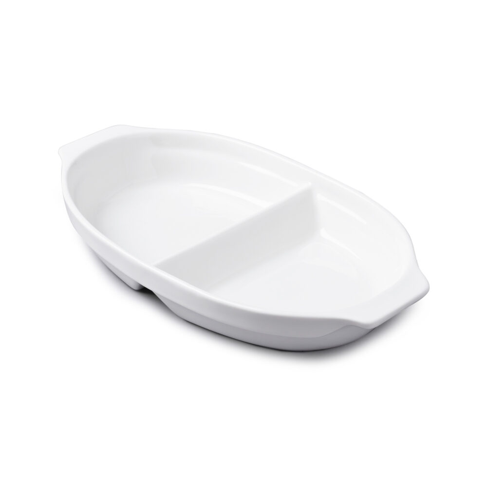 WM Bartleet & Sons 33cm Porcelain Divider Dish -  White