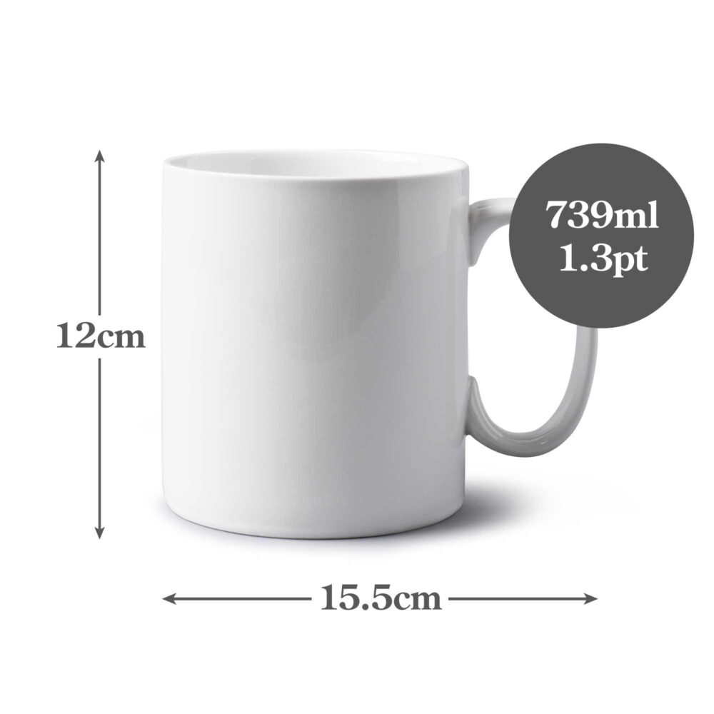 WM Bartleet & Sons 1.2 Pint Porcelain Mug -  White