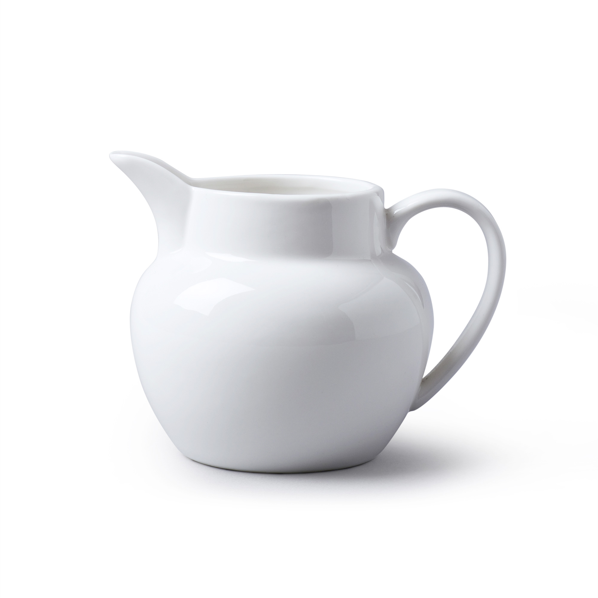 WM Bartleet & Sons 360ml Porcelain Bellied Milk Jug - White