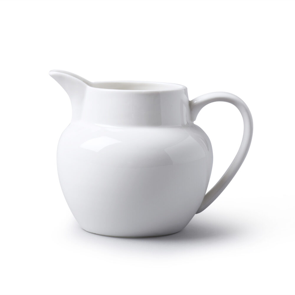 WM Bartleet & Sons 500ml Porcelain Bellied Milk Jug - White