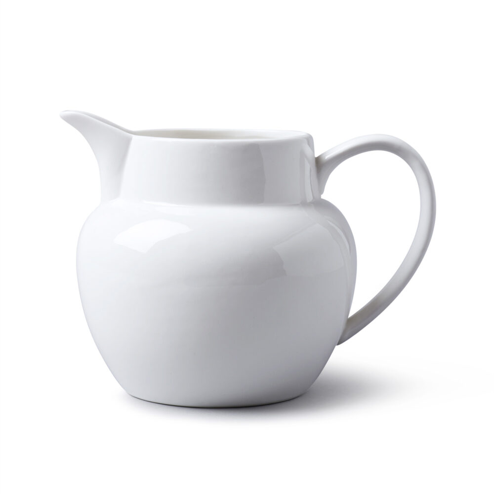 WM Bartleet & Sons 1l Porcelain Bellied Milk Jug - White