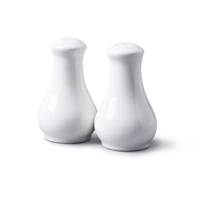 WM Bartleet & Sons Porcelain Salt & Pepper Set -  White