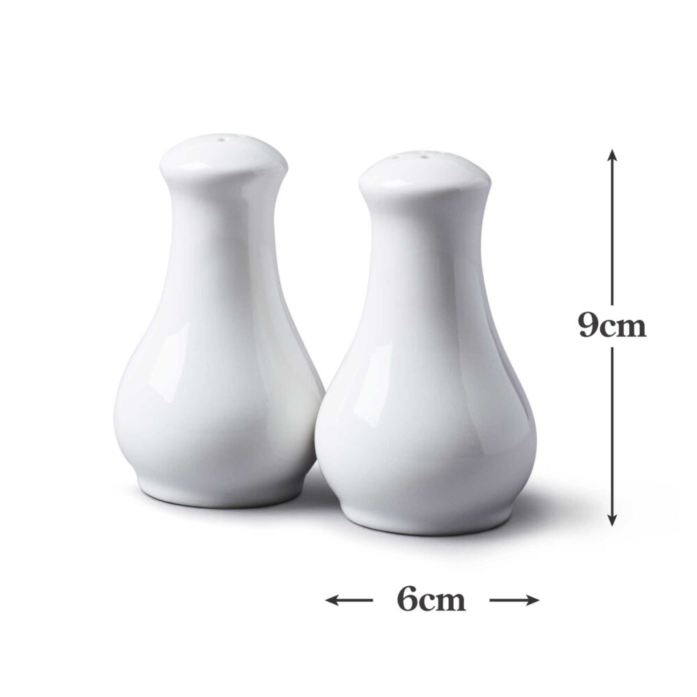 WM Bartleet & Sons Porcelain Salt & Pepper Set -  White