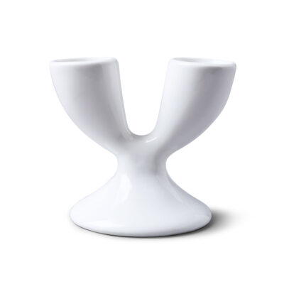 WM Bartleet & Sons Porcelain Double Egg Cup -  White