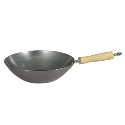 Dexam Standard Gauge Uncoated Carbon Steel Wok - 10.5"/27cm