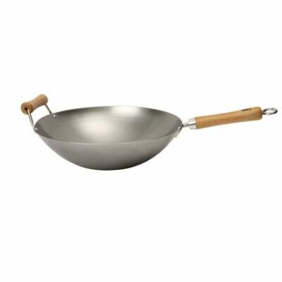 School of Wok Uncoated Carbon Steel Wok - 14"/36cm