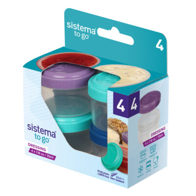 Sistema To Go Dressing Pots - Set of 4 35ml