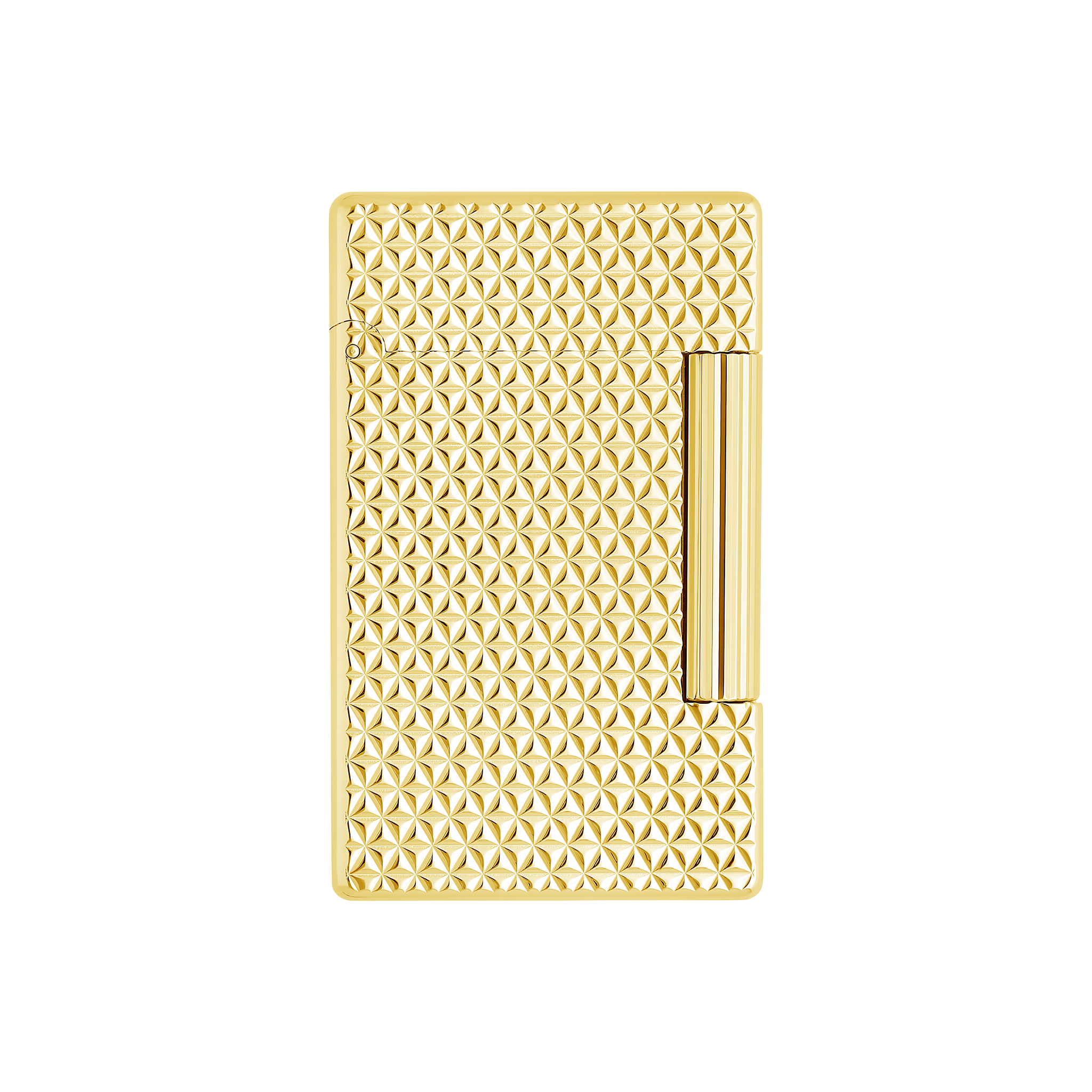 S.T. Dupont Diamond Point Initial Guilloche Lighter - Gold