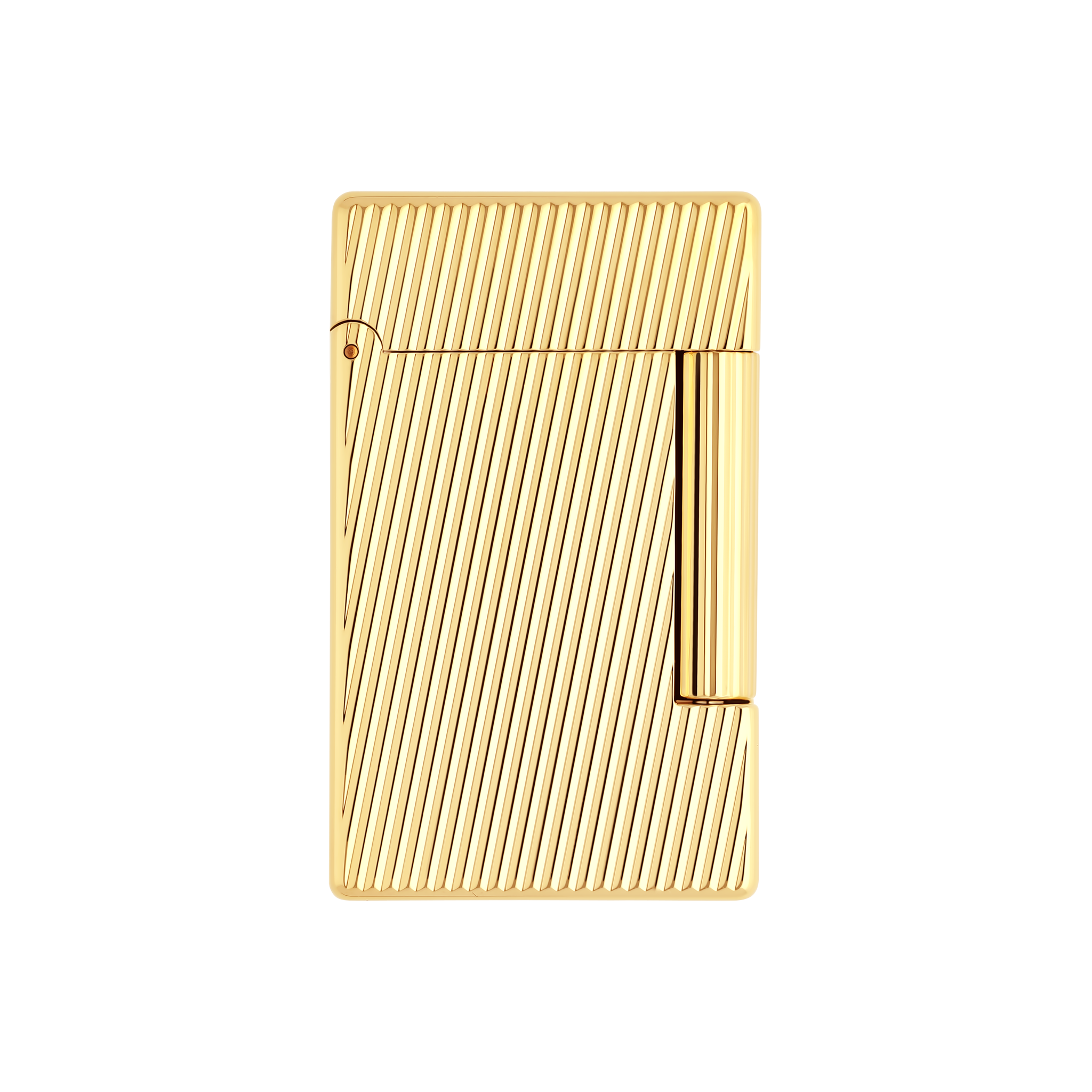 S.T. Dupont Diagonal Initial Guilloche Lighter - Gold