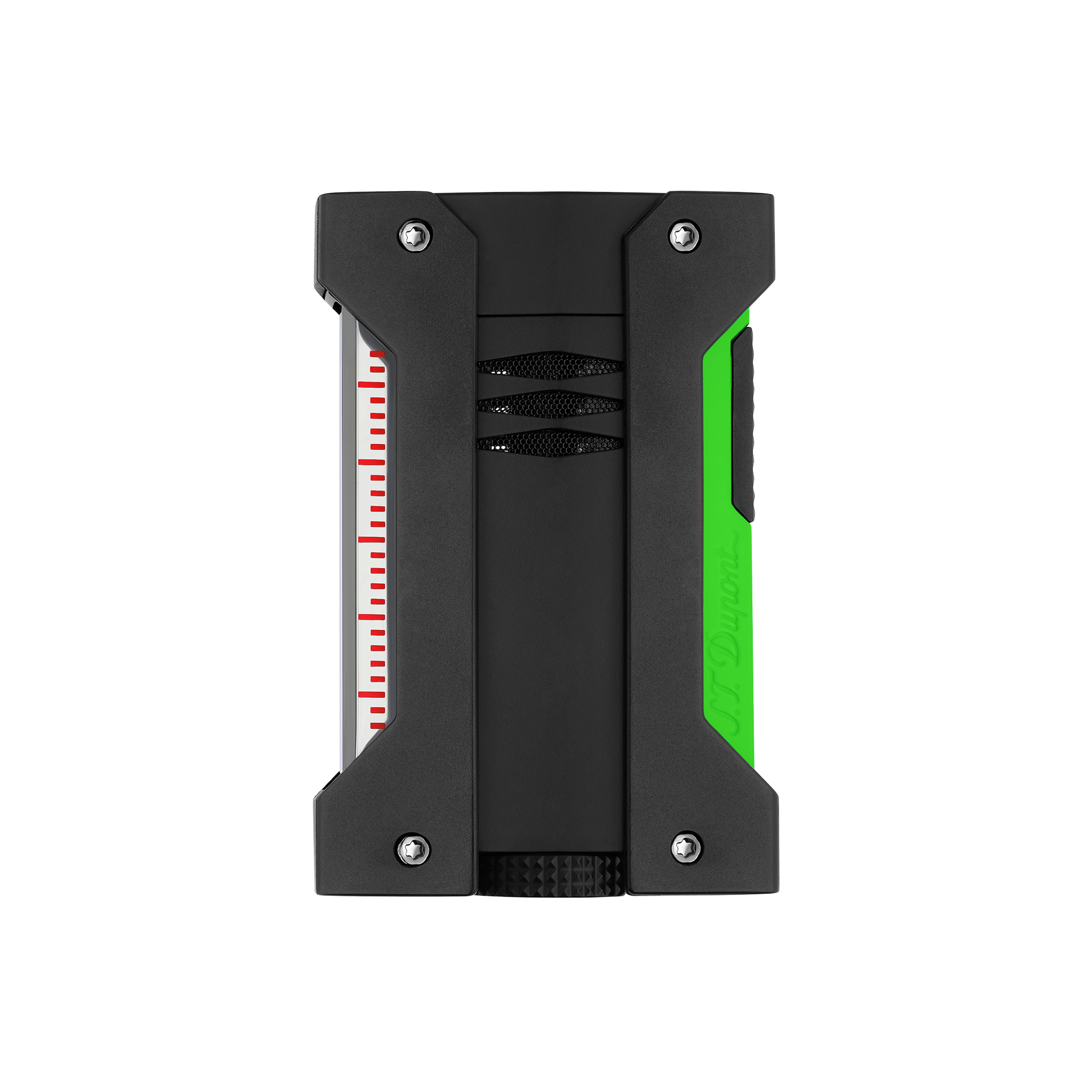 S.T.Dupont Defi Extreme Lighter - Matte Black & Neon Green