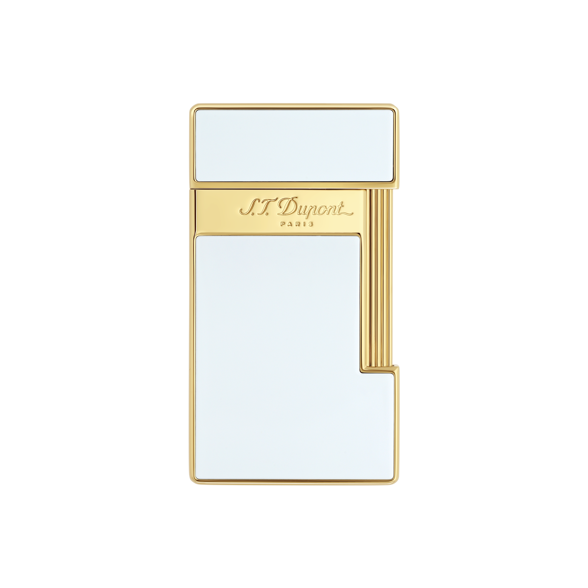 S.T. Dupont Slimmy Lighter - White & Gold