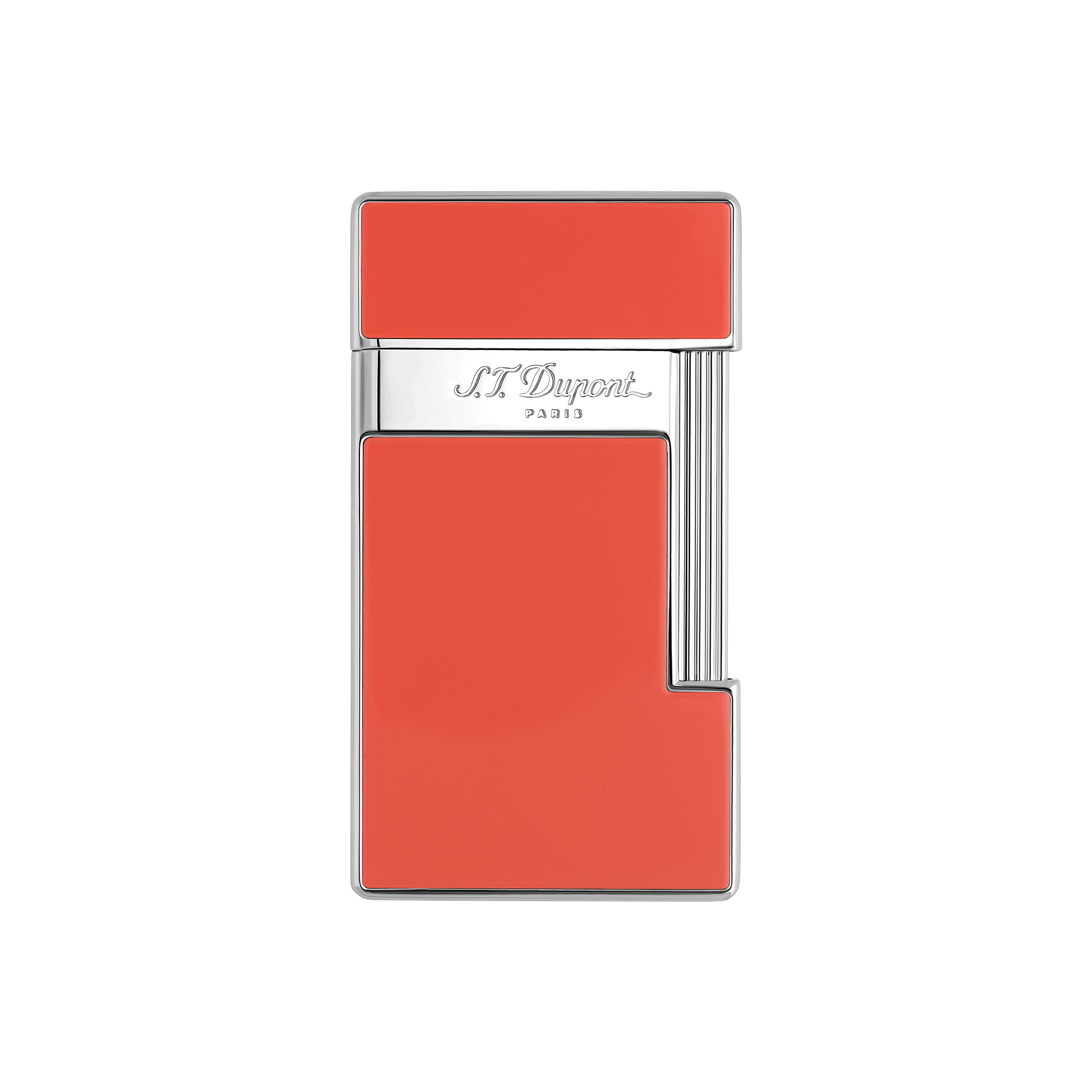 S.T. Dupont Slimmy Lighter - Coral & Chrome