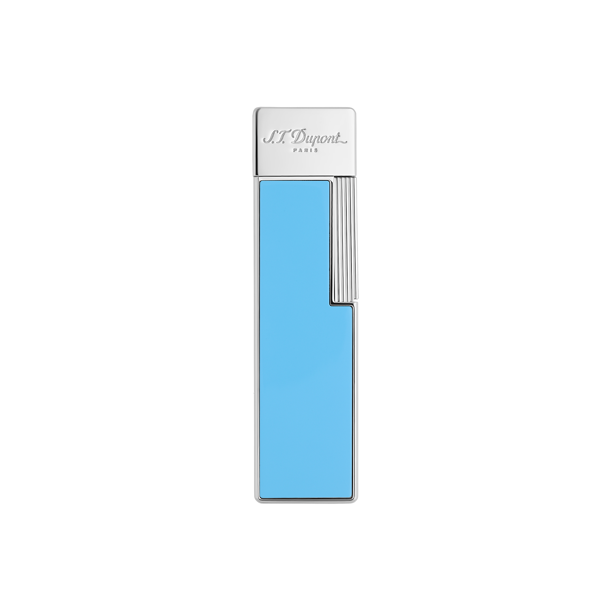 S.T. Dupont Twiggy Lighter - Pale Blue & Chrome