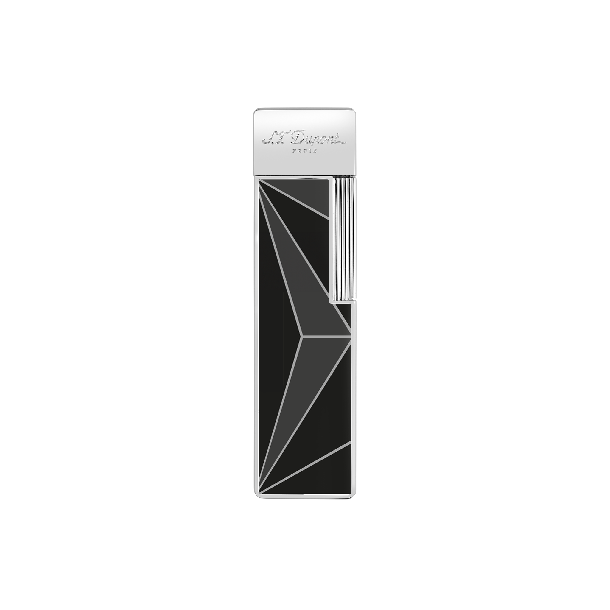 S.T. Dupont Fire X Twiggy Lighter - Black & Chrome