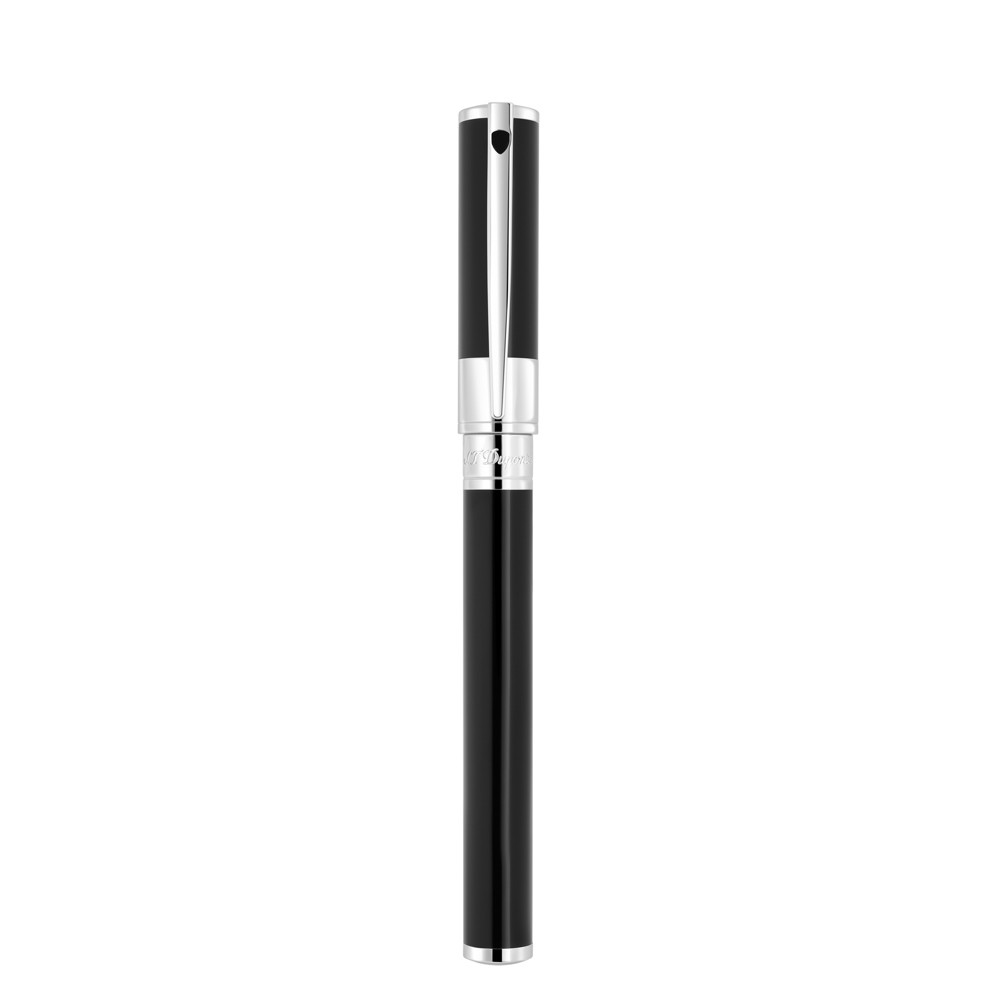 S.T.Dupont D Initial Fountain Pen - Black & Chrome