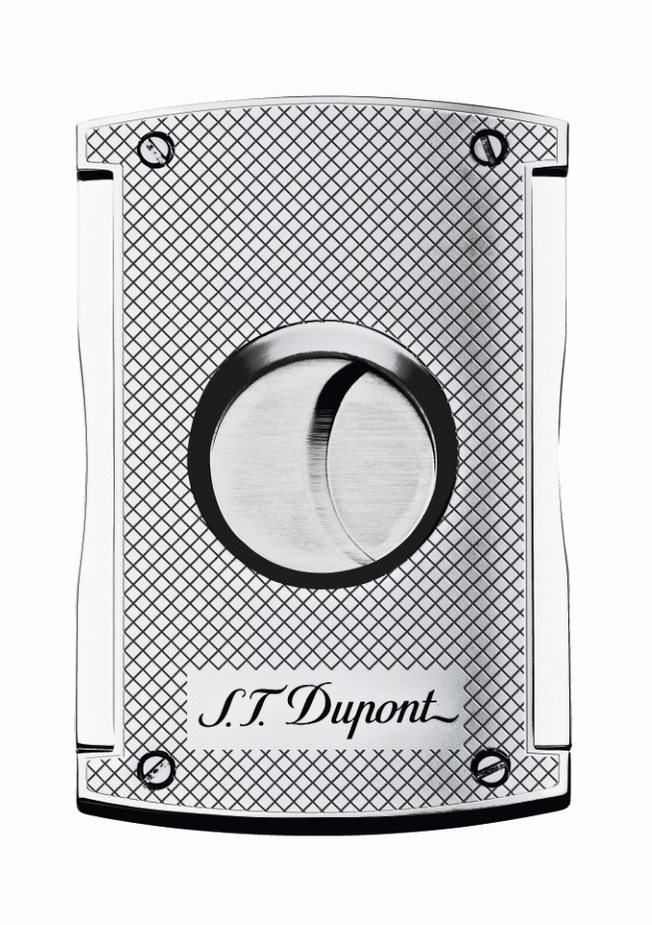 S.T. Dupont Maxijet Cigar Cutter - Chequered Chrome